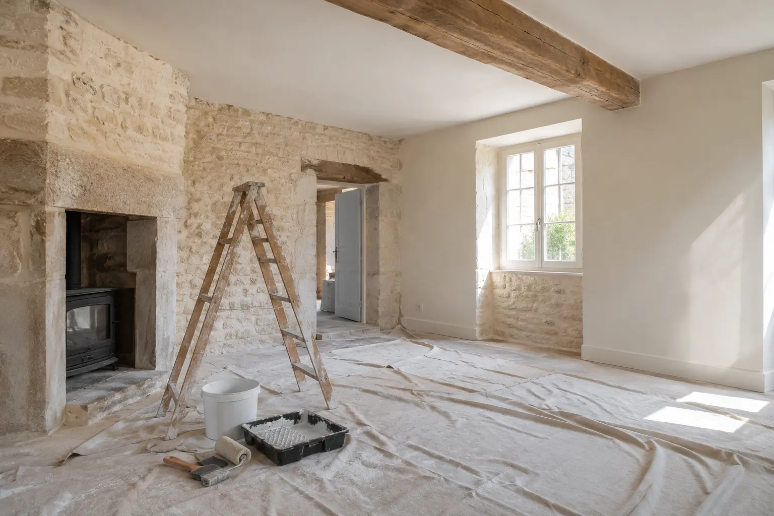 Illustration : Peinture après sinistre en Charente : remettre les surfaces en état
